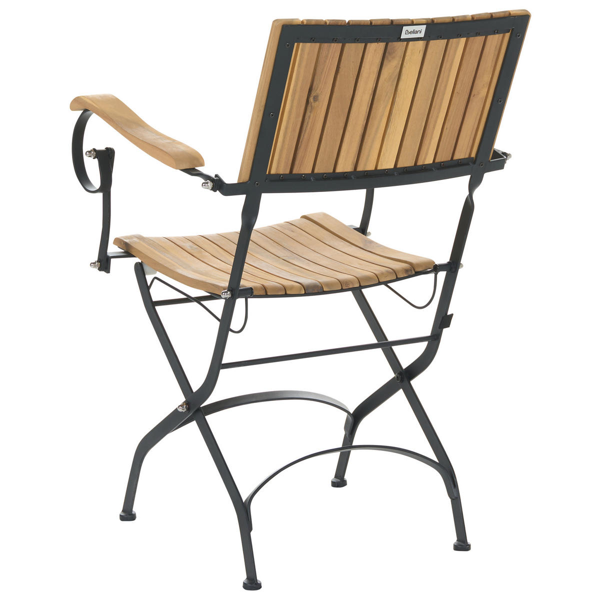 GARTENSTUHL 2er-Set Akazienholz Hellbraun Lascari - Hellbraun, Holz (45/89/42cm) - Beliani