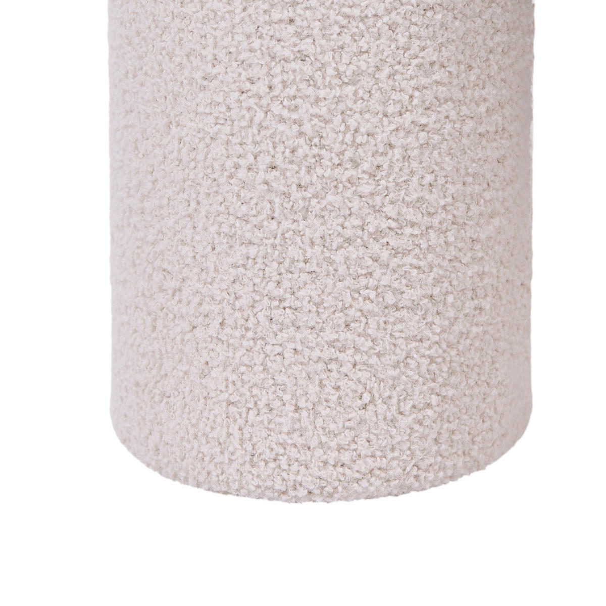 STOLČEK bouclé kremasto bela Canby - bela, tekstil (43/38/43cm) - Beliani