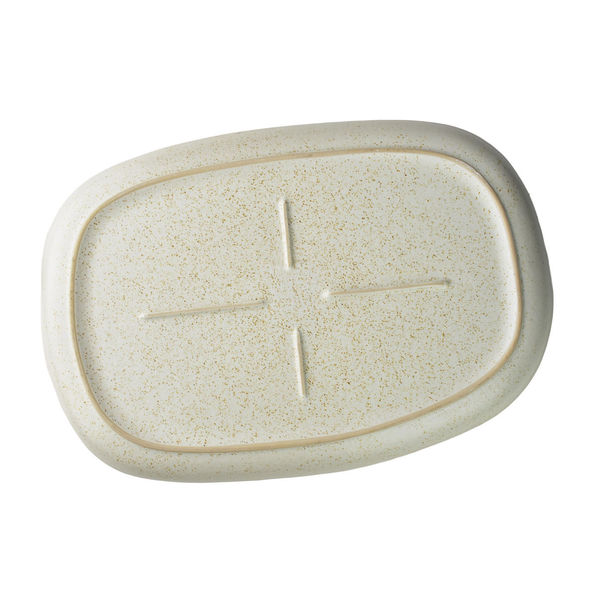 SERVIERPLATTE Basic Nature Creme 41x28x3 cm Keramik - Creme, Keramik (28/3/41cm) - Mondex