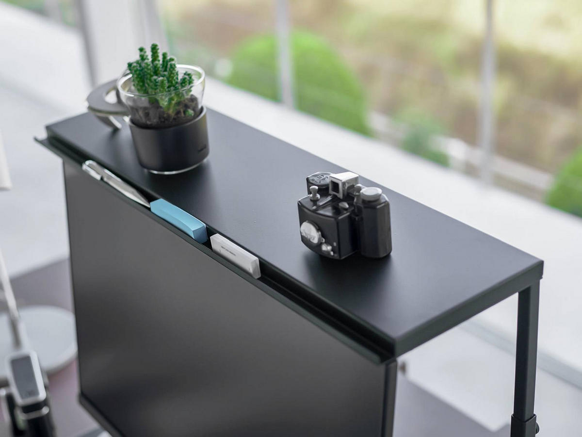 MONITORSTÄNDER Tower schwarz 59/65/28 cm - Schwarz, Metall (28/59/38cm) - Yamazaki
