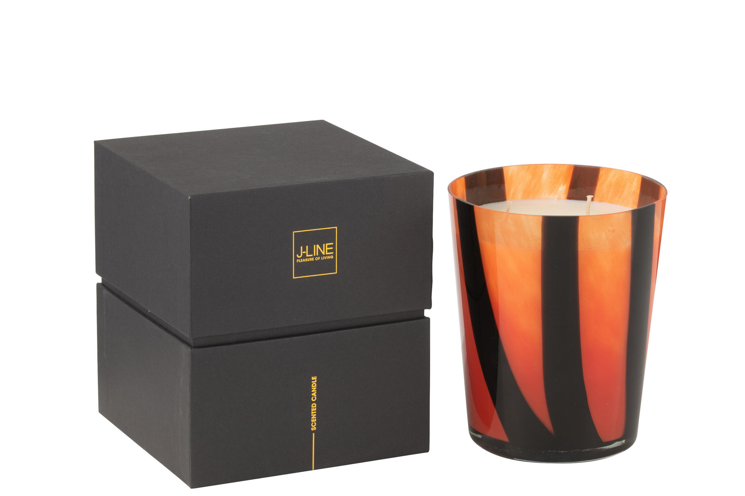 DUFTKERZE NOA - Multi - M - 68 Std. - Cognac, Paraffin (15/17cm) - J-Line