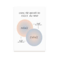 POSTER Verwenden Der Atmung, Um Den Geist Zu Fokussieren A4 Rahmenlos - Klar, Papier (29.7/5/21cm) - Nacnic