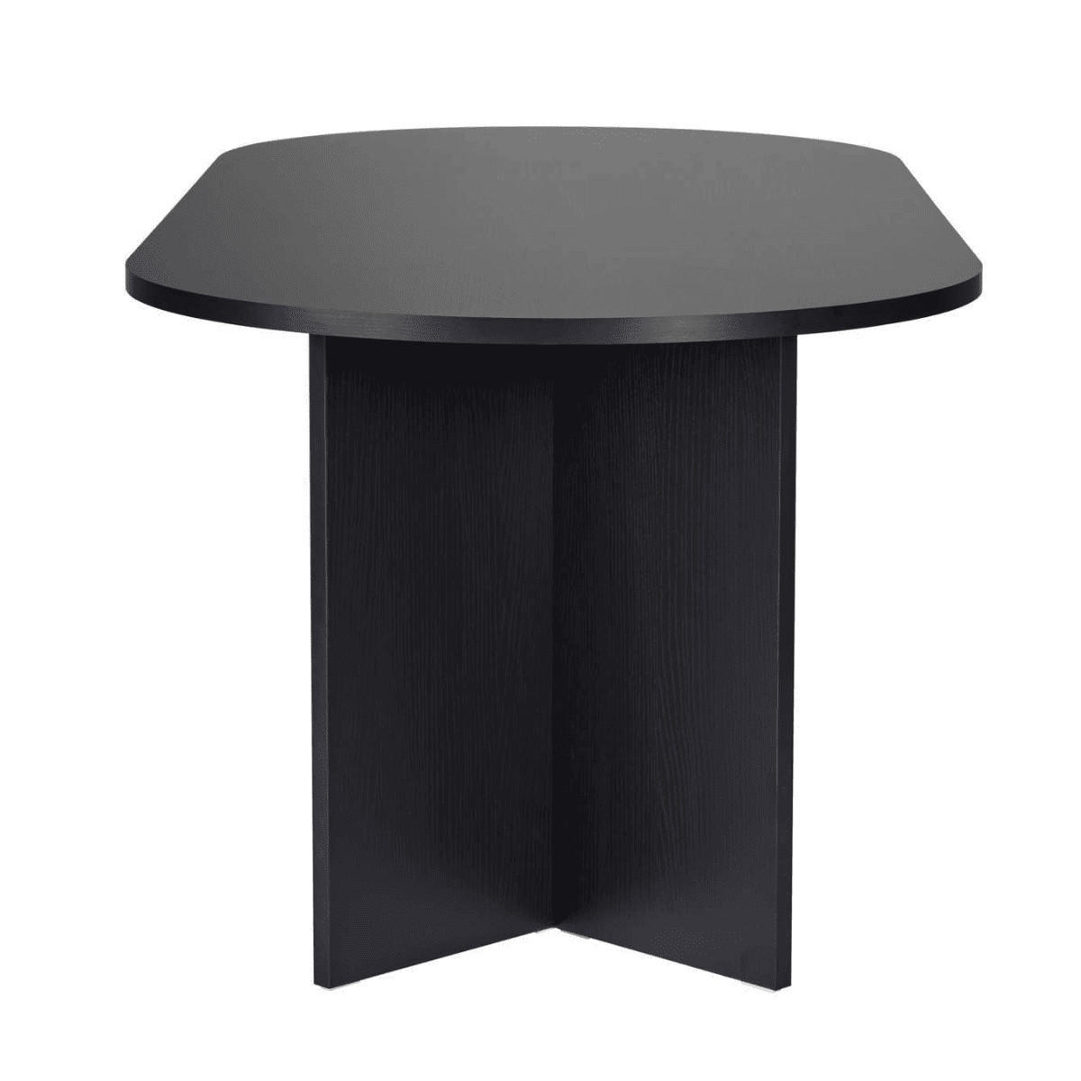 ESSTISCH mit ovaler Tischplatte L200 cm 90/200/75 cm - Eichefarben, Holzwerkstoff (200/90/75cm) - Calicosy