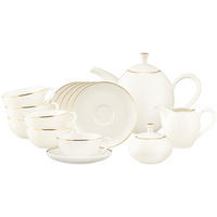 TEESERVICE Savona Goldlinie creme 15er Set - Creme, Keramik (2/2/2cm) - Seltmann Weiden