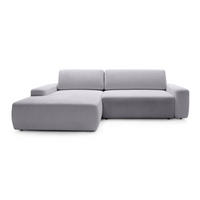 ECKSOFA Bamby Grau 264 cm - Grau, Textil (264/82/162cm) - Pillovely