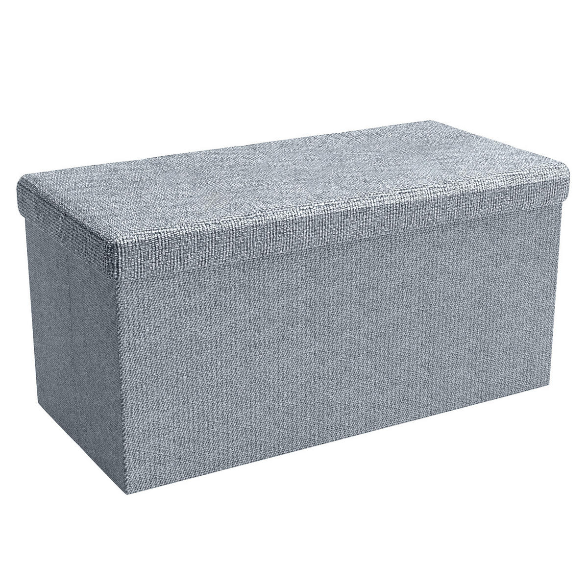 SITZBANK Faltbar in Leinen Optik 78/38/38 cm (Grau) - Grau, Textil (78/38/38cm) - Intirilife