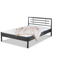 METALLBETT Lia / 140 x 220 cm / dunkelgrau - Anthrazit, Metall (140/220cm) - BED BOX