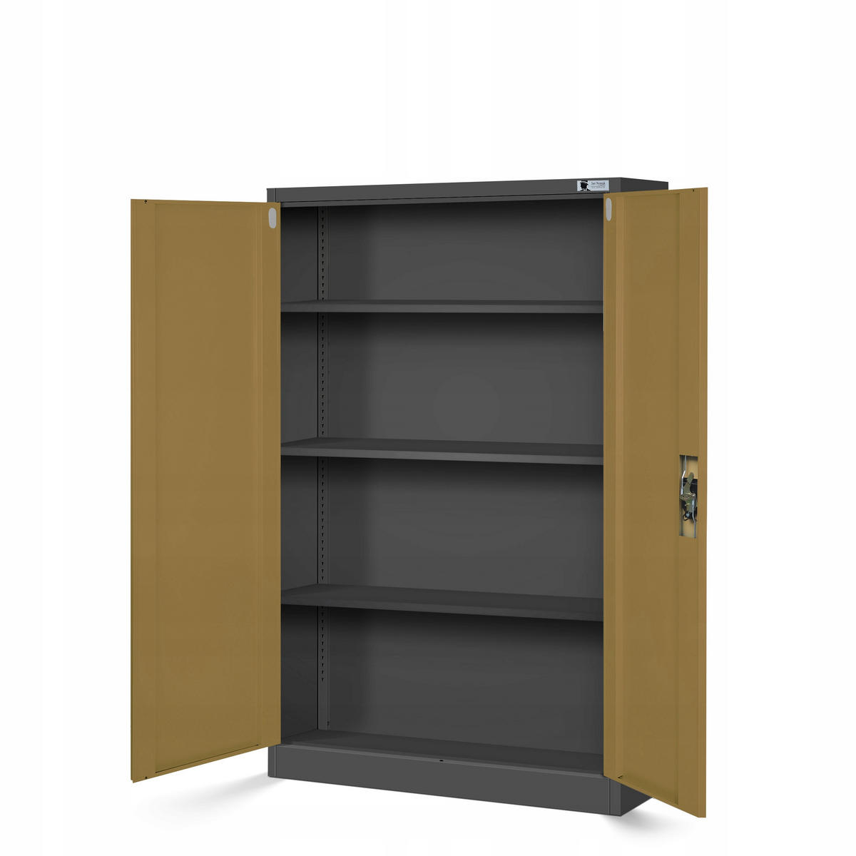 AKTENSCHRANK KEVIN - Anthrazit/Nussbaumfarben, Metall (90/140/40cm) - Jan Nowak