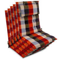 HOCHLEHNER Sun-HL 119x50x8cm Orange-Beige-Kariert (5tlg) - Orange, Textil (50/120cm) - Beautissu 