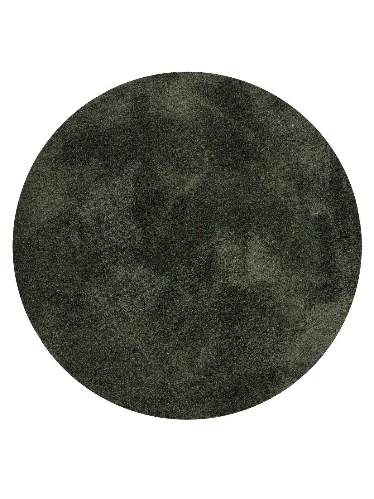 TEPPICH Nina waschbar ø 150 cm rund - Grün, Kunststoff (150/150cm) - benuta Nest