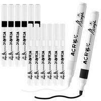 ACRYLMARKER Set 4.0 mm Spitze Schwarz Weiß - Weiß, Kunststoff (1/1/14cm)