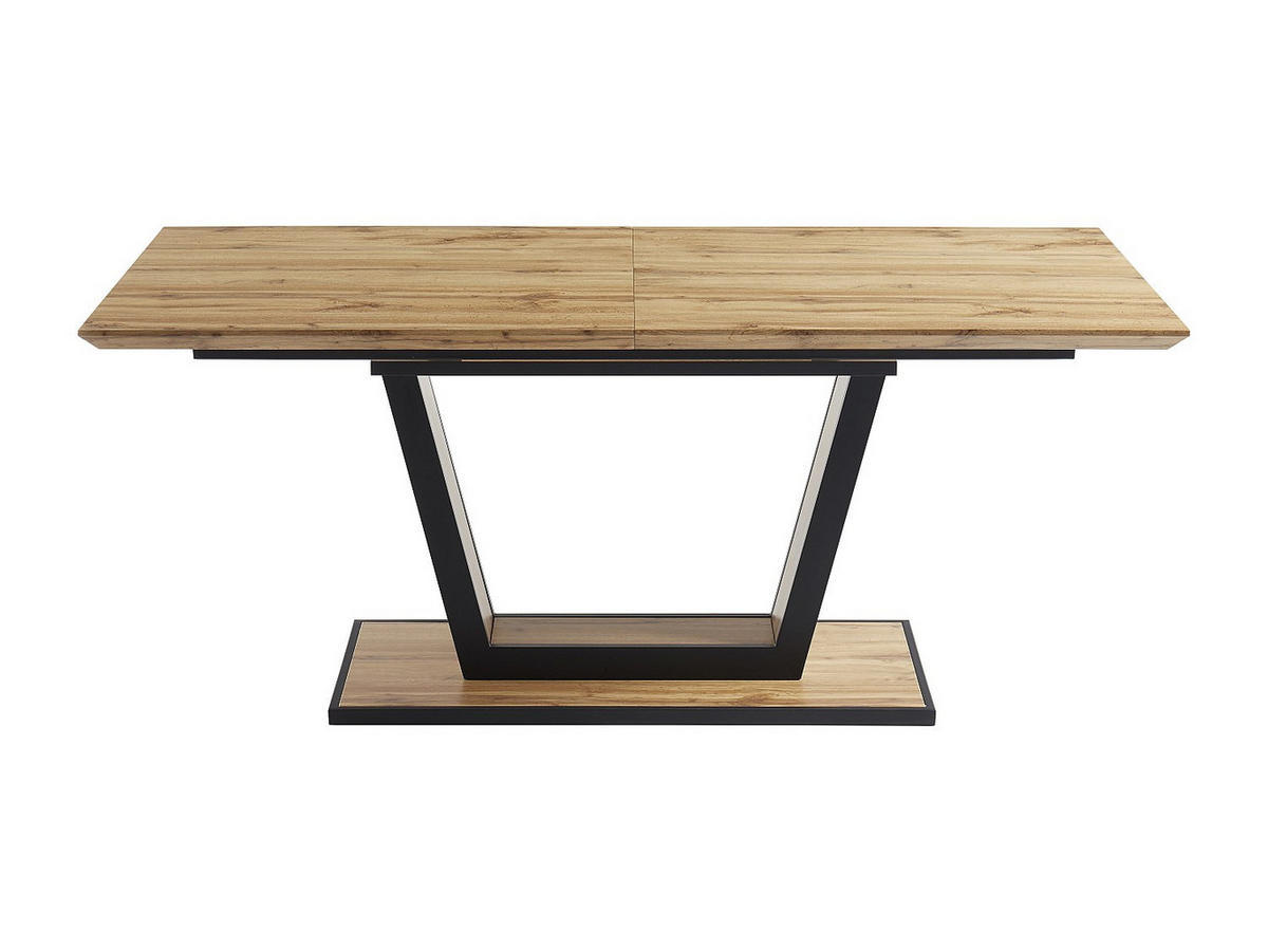 ESSTISCH ausziehbar - 6 bis 10 Personen - MDF & Metall - Holzfarben & Schwarz - VITENO - Naturfarben, Holz (240/90/75cm) - Vente-Unique