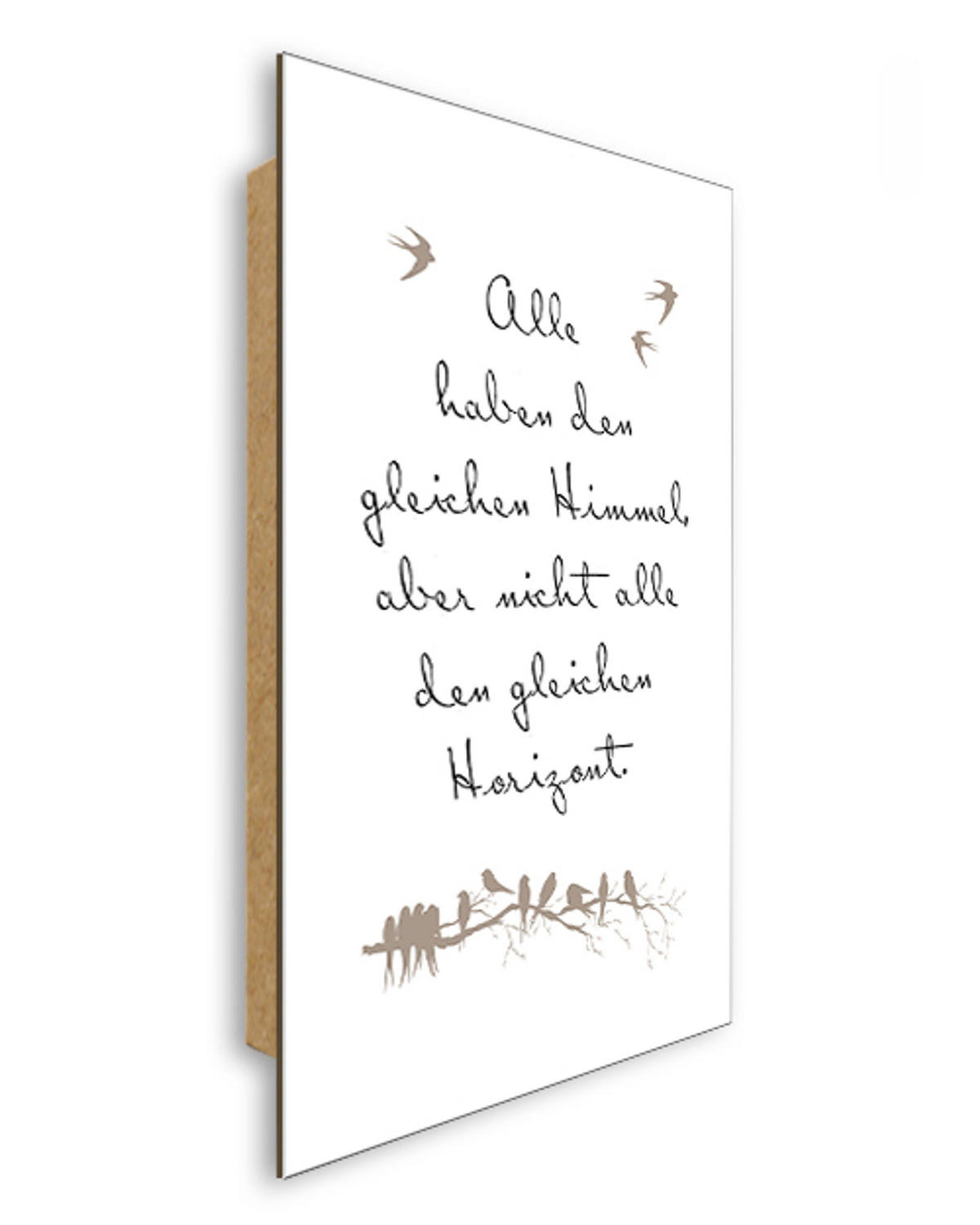 BILD 29x41 cm Typografie Lebensweisheit - Weiß, Holzwerkstoff (29/41/2cm) - artissimo