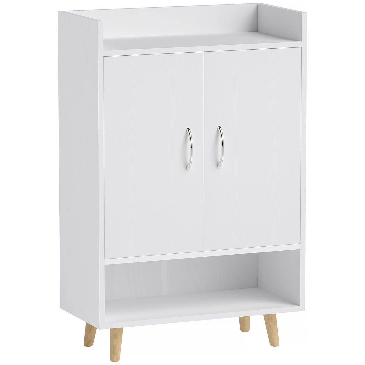 SCHUHSCHRANK, für 12 Schuhe, 60 x 30 x 92 cm, Weiß - Weiß, Holzwerkstoff (60/92/30cm) - HOMCOM