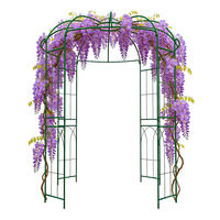 ROSENPAVILLON - Dunkelgrün, Metall (211/275/211cm) - Relaxdays