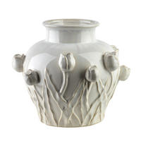 VASE Tulipany 27/26,5/23cm - Beige, Keramik (23cm) - Mondex