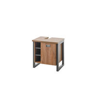WASCHBECKENUNTERSCHRANK I12 Stirling Oak & Matera 61x62x40 cm - Eichefarben, Holzwerkstoff (61/62/40cm) - Livojo