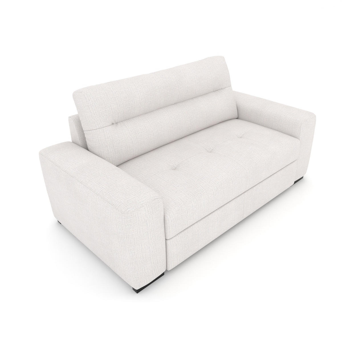2-SITZER Carlisle Chenille Beige 183/97/93 cm - Ecru, Kunststoff/Textil (183/93/97cm) - foamnova