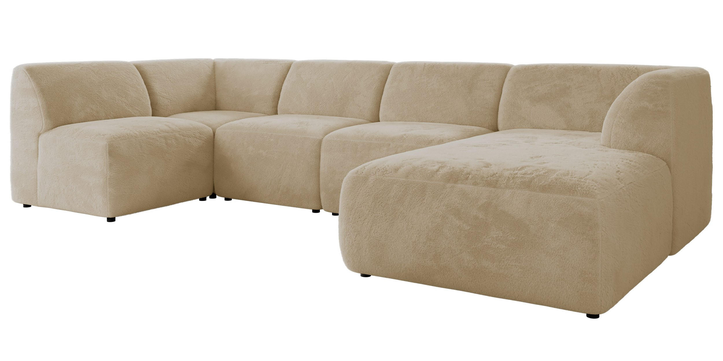 MKS Wohnlandschaft Creme 345x78x180 cm