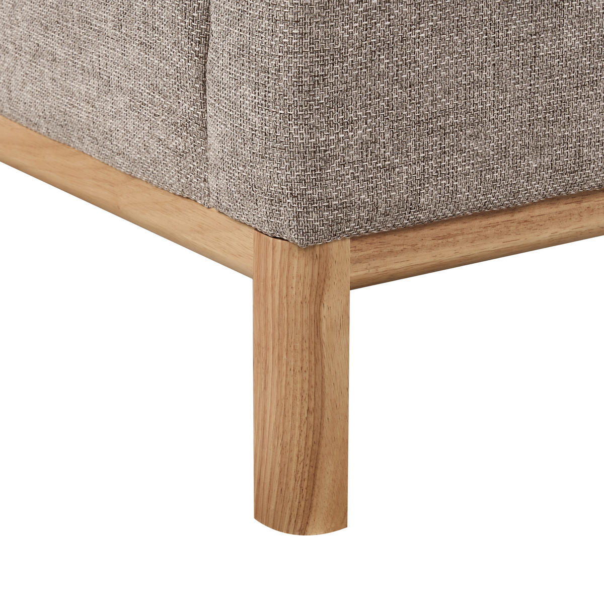 ROHOVÁ POHOVKA 3-místná Látka Světle hnědá levostranná Sosjo - světle hnědá, textil (251/132cm) - Beliani