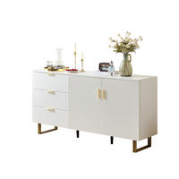 SIDEBOARD 160/40/81,5 cm Weiß aus MDF mit 3 Schubladen und 2 Türen - Weiß, Holzwerkstoff (40/81.5/160cm) - OKWISH