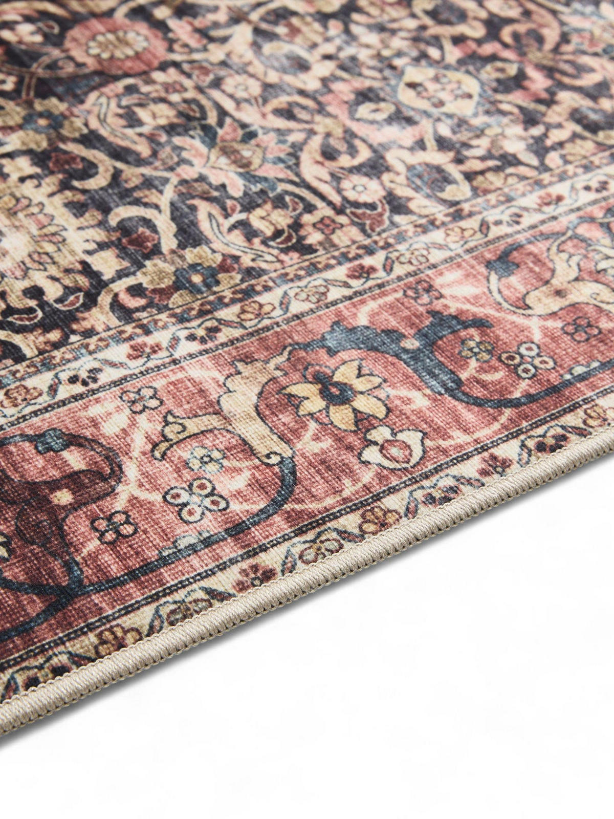 VINTAGE-TEPPICH George waschbar 200x300 cm - Rot/Multicolor, Kunststoff (200/300cm) - benuta