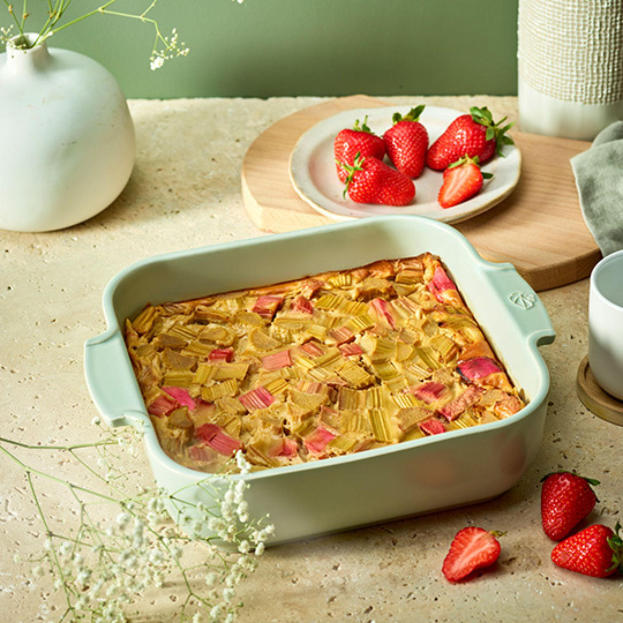 AUFLAUFFORM Keramik Appolia 18cm Quadratisch Salbeigrün Spülmaschinenfest - Grün, Keramik (14/18/5.1cm) - PEUGEOT