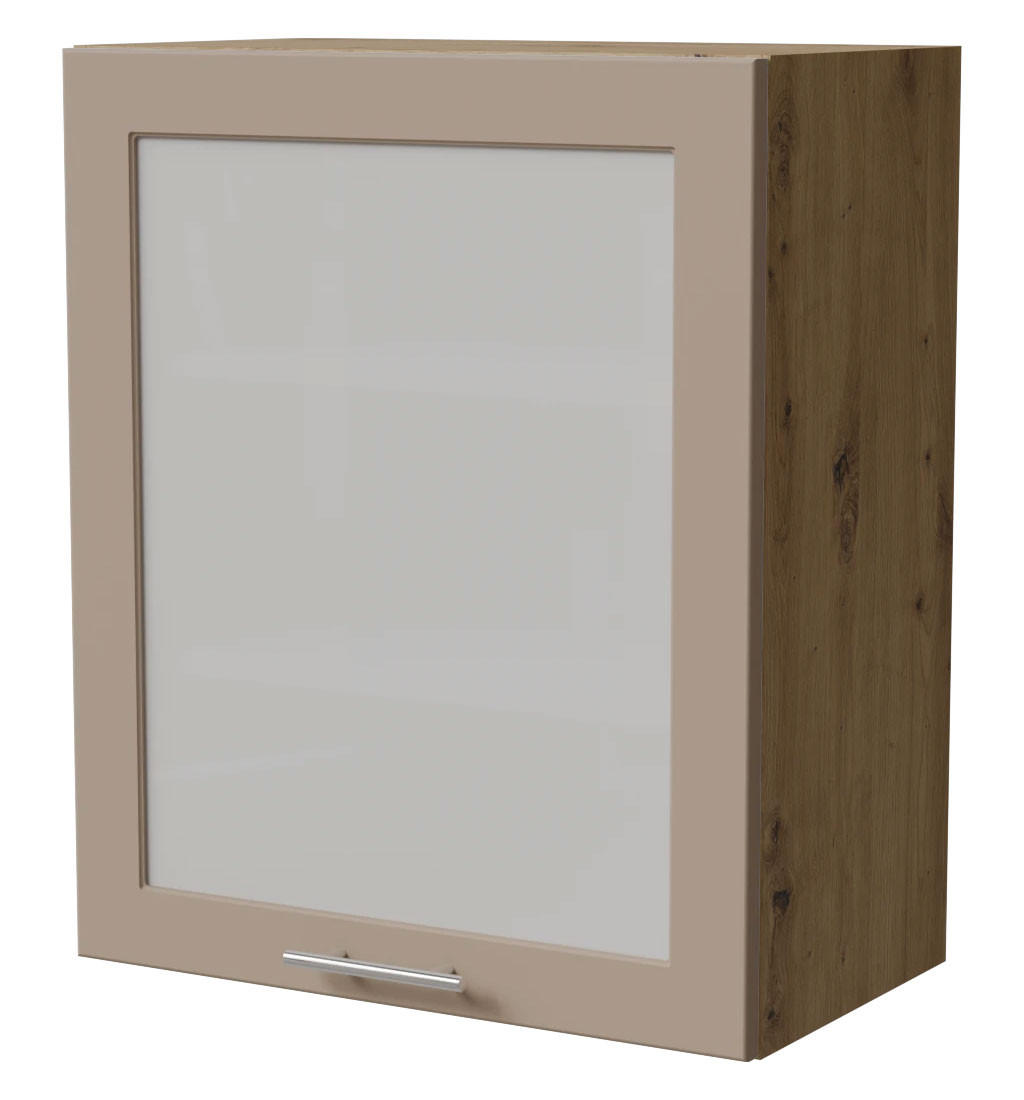 KÜCHENHÄNGESCHRANK Brerra W2S/60 Eiche Artisan / RAL 1019 graubeige Matt 60 / 32,5 / 72cm - Graubraun/Eiche Artisan, Holz/Holzwerkstoff (60/72/32.5cm) - Feldmann-Wohnen