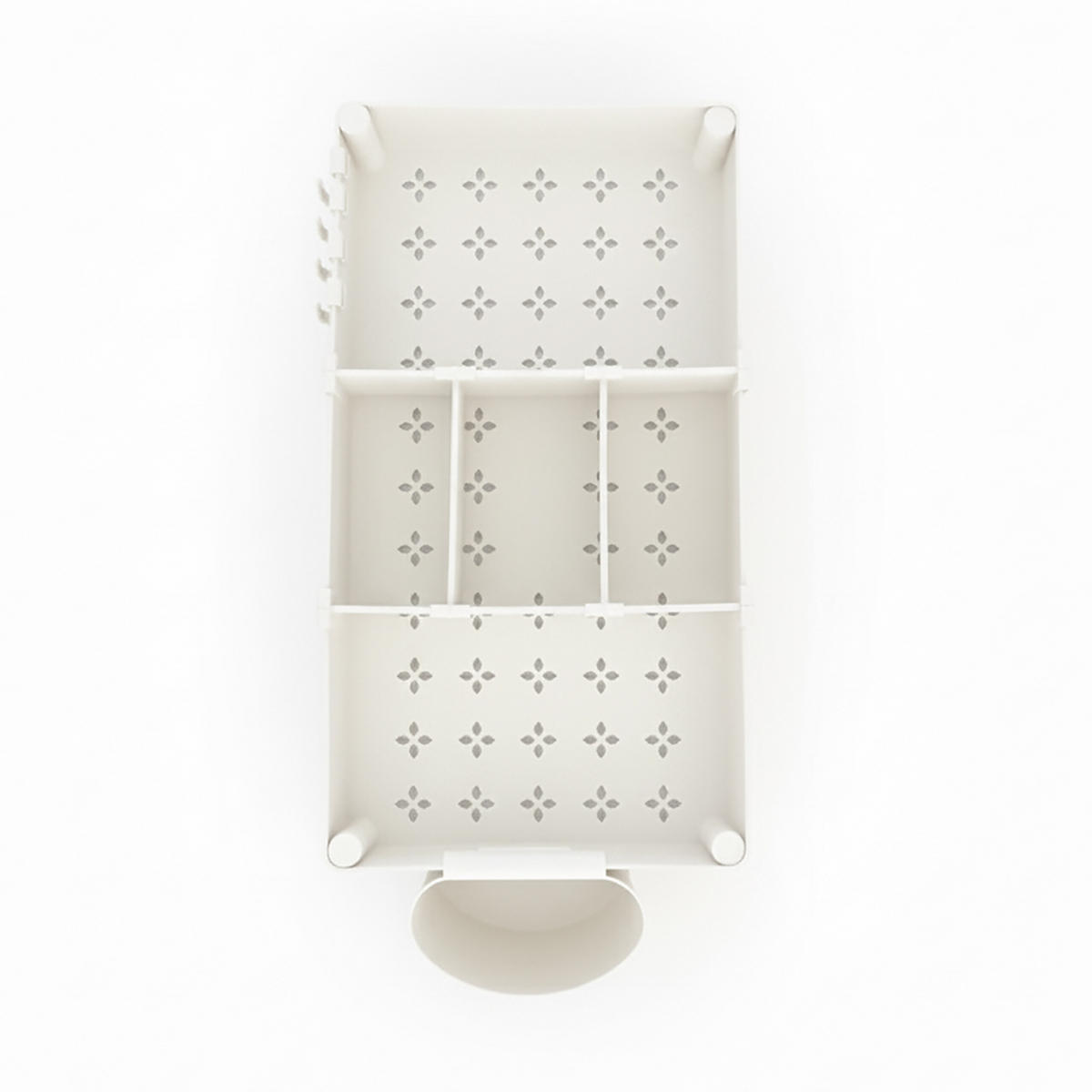 ROLLWAGEN - Weiß, Kunststoff/Metall (40/62.5/22cm) - Relaxdays