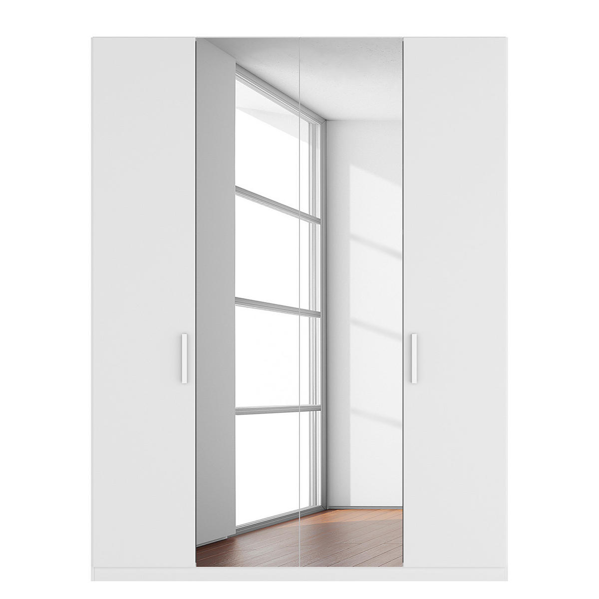 DREHTÜRENSCHRANK - Weiß, Holzwerkstoff (181/236/60cm) - home24