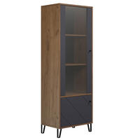 VITRINE Touch Graphitfarben - Graphitfarben, Holzwerkstoff (63/172/40cm) - Trendteam