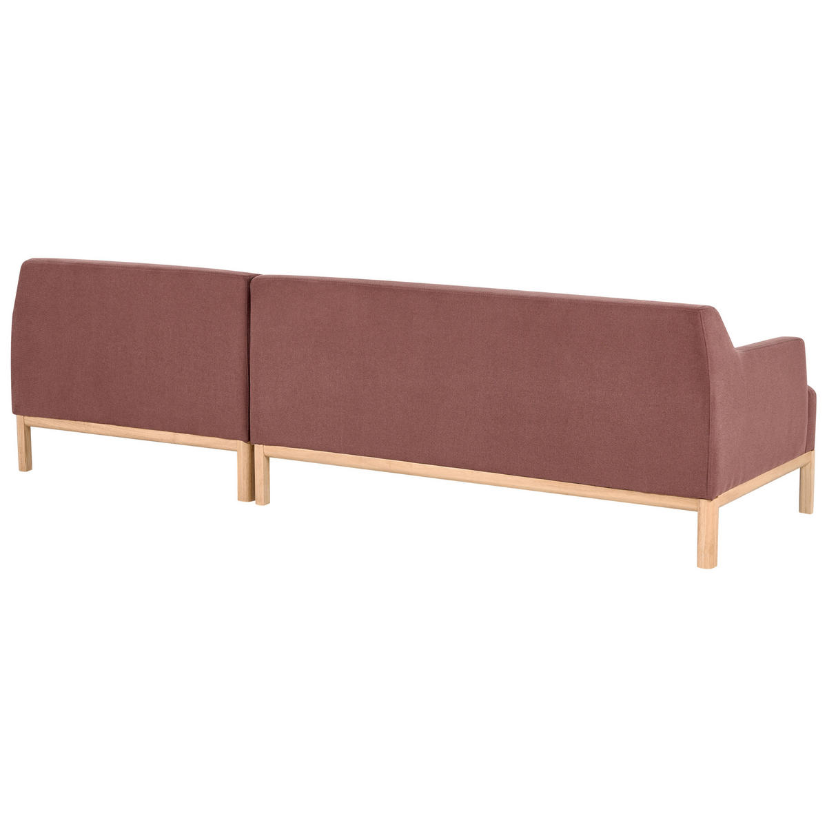 ROHOVÁ POHOVKA 3-místná Látka Burgundsky červená levostranná Sosjo - tmavě červená, textil (251/132cm) - Beliani