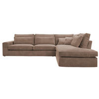 ECKSOFA COMFORTO STANDARD CORD Rechts 314 x 224 cm - Braun, Textil (314/224cm) - AN-Moebel 4u