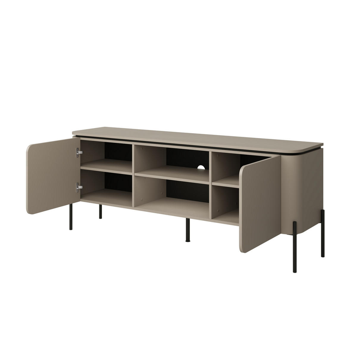 LOWBOARD BELVIO 162,8/65/39,5 cm, Beige - Beige, Holzwerkstoff (162.8/65/39.5cm) - MASSENO