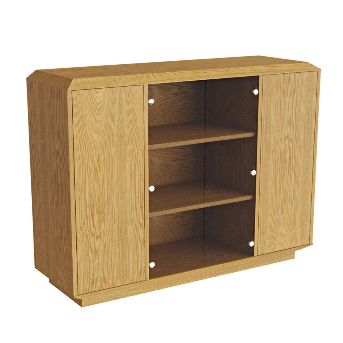 EICHENKOMMODE mit Glas CARMEN - Eichefarben, Holz (140/105/45cm) - Rawood Furniture