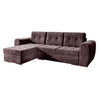 ECKSOFA Bari - Silberfarben/Violett, Holz/Textil (256/157cm) - MIRJAN24