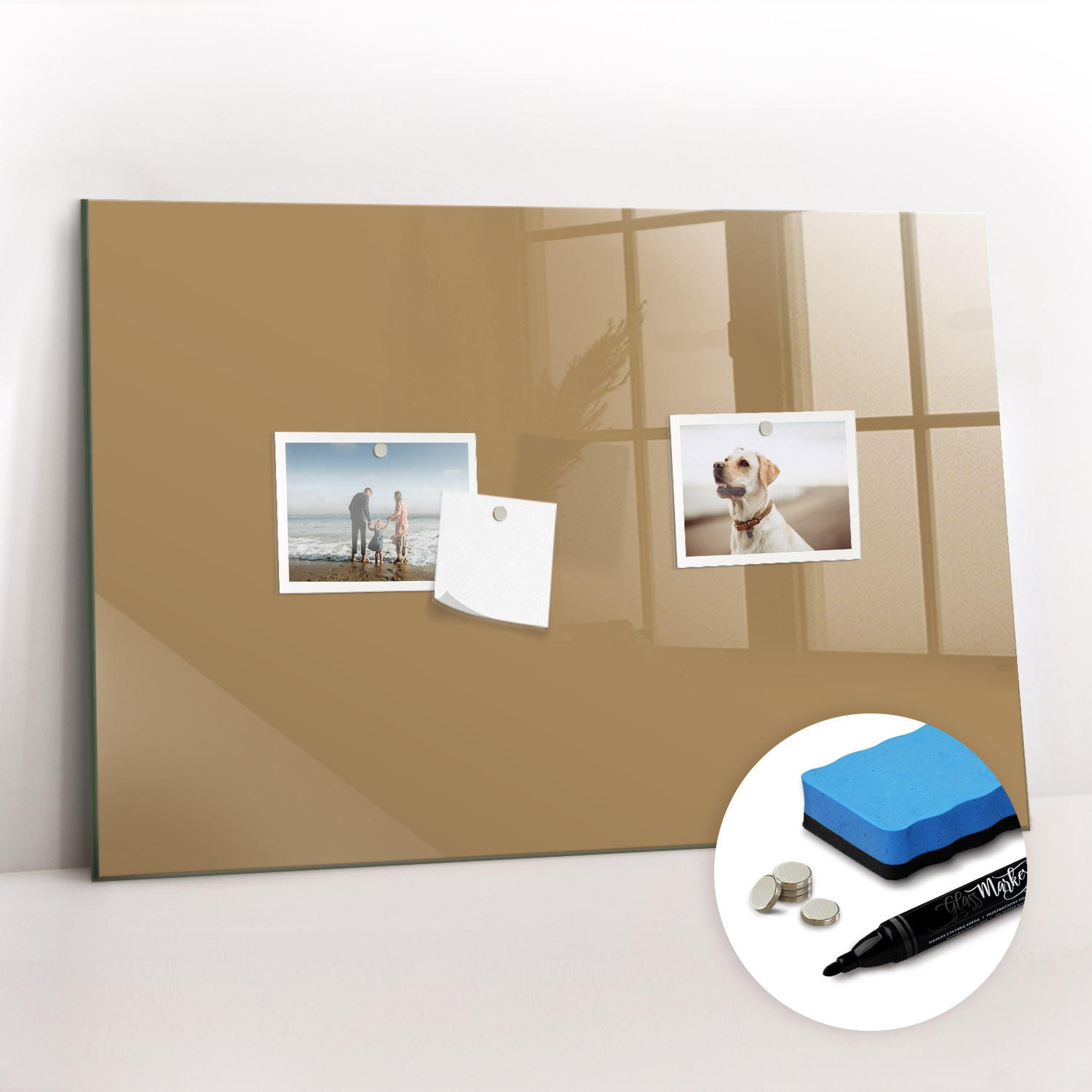Tulup Magnettafel Beige 60x0.4x40 cm