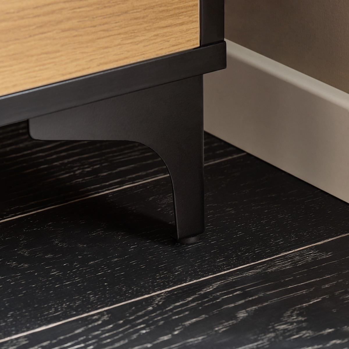 SCHUHBANK Natur-Schwarz - Schwarz/Naturfarben, Holzwerkstoff (110/44/35cm) - SoBuy