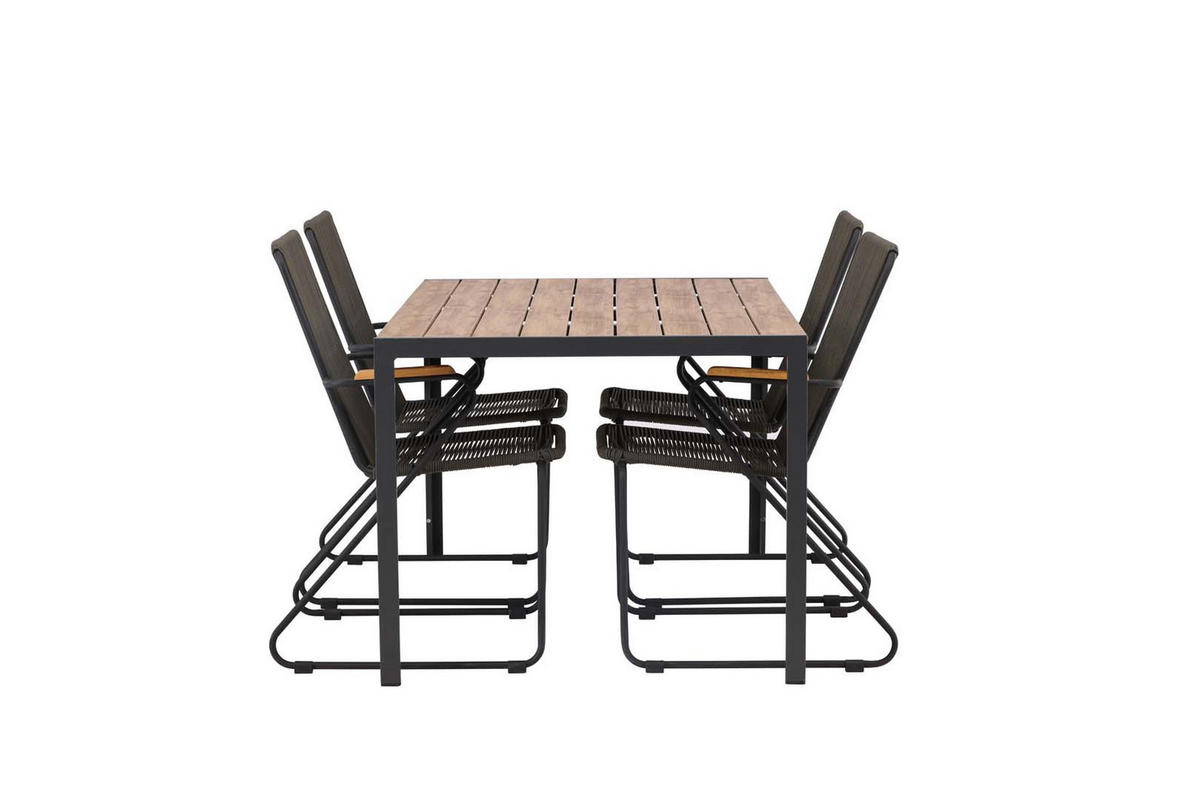 GARTENSET schwarz - Schwarz, Holzwerkstoff - ebuy24