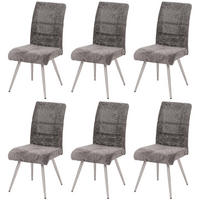 ESSZIMMERSTUHL Grau 6er-Set - Grau, Textil (68/97/64cm) - MCW