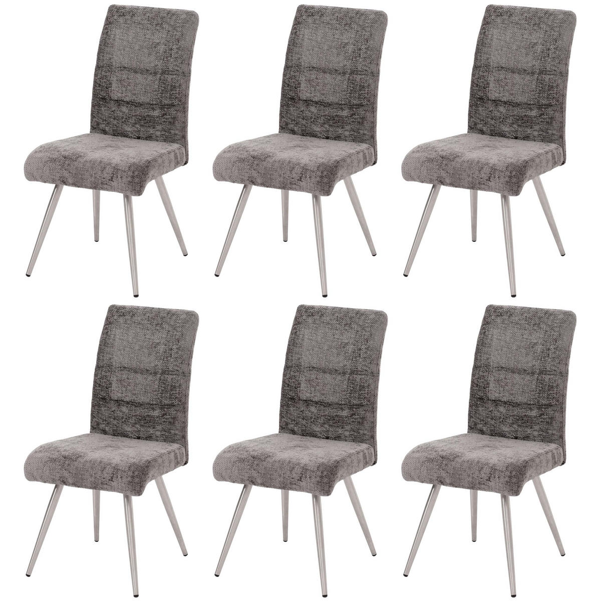 ESSZIMMERSTUHL Grau 6er-Set - Grau, Textil (68/97/64cm) - MCW