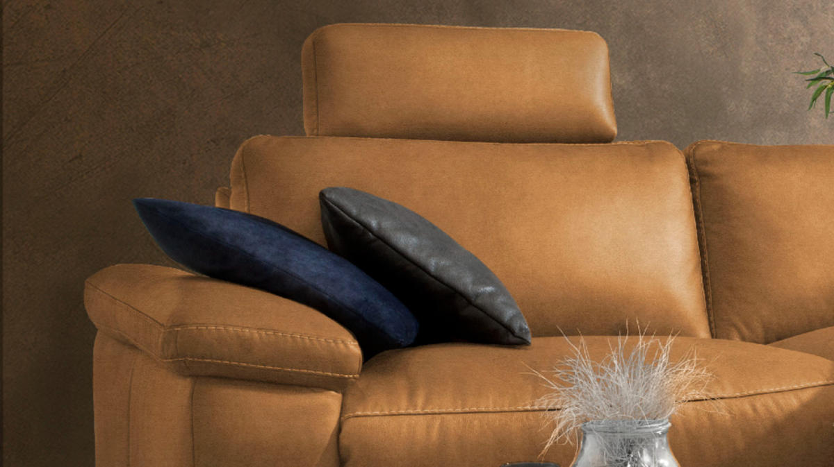 ECKSOFA MOTORISCH. RELAXFUNKTION LOLA Braun Webstoff - Dunkelbraun/Schwarz, Textil (233/178cm) - KAWOLA