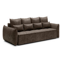 SCHLAFSOFA WELSH - Braun (NUBE 22) - Braun, Holzwerkstoff (242/94/106cm) - Möblo