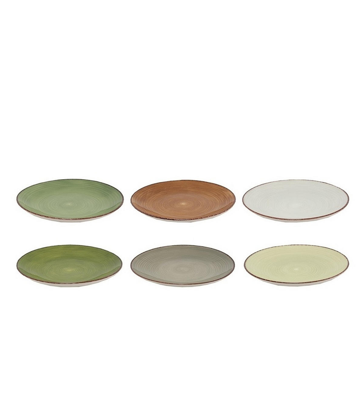 SPEISETELLER Deep Forest ø 26,5 cm - 6 Stück - Multicolor, Keramik (26.5cm) - Studio Tavola