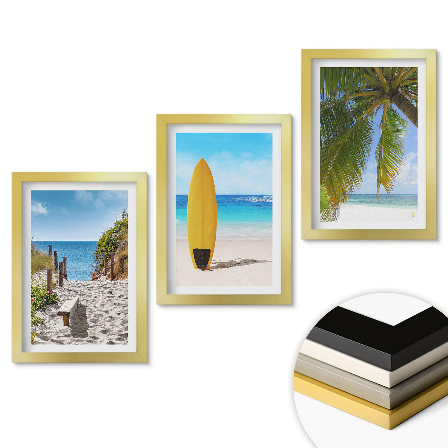 ArtPrintCave Wandbilder Gold 20x30 cm