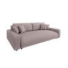 BIGSOFA Emma Puderrosa Cord - Pink/Schwarz, Holz/Kunststoff (234/78/122cm) - S-Style Möbel