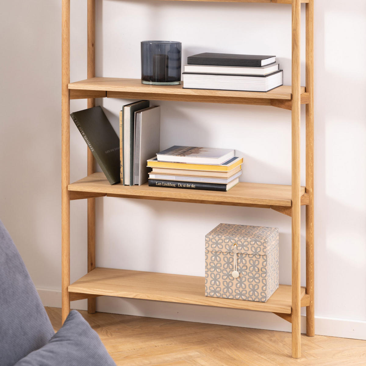 HOLZREGAL 86x160cm - TOUI - Helles Holz - Eschefarben, Holz (86/160/30cm) - Drawer