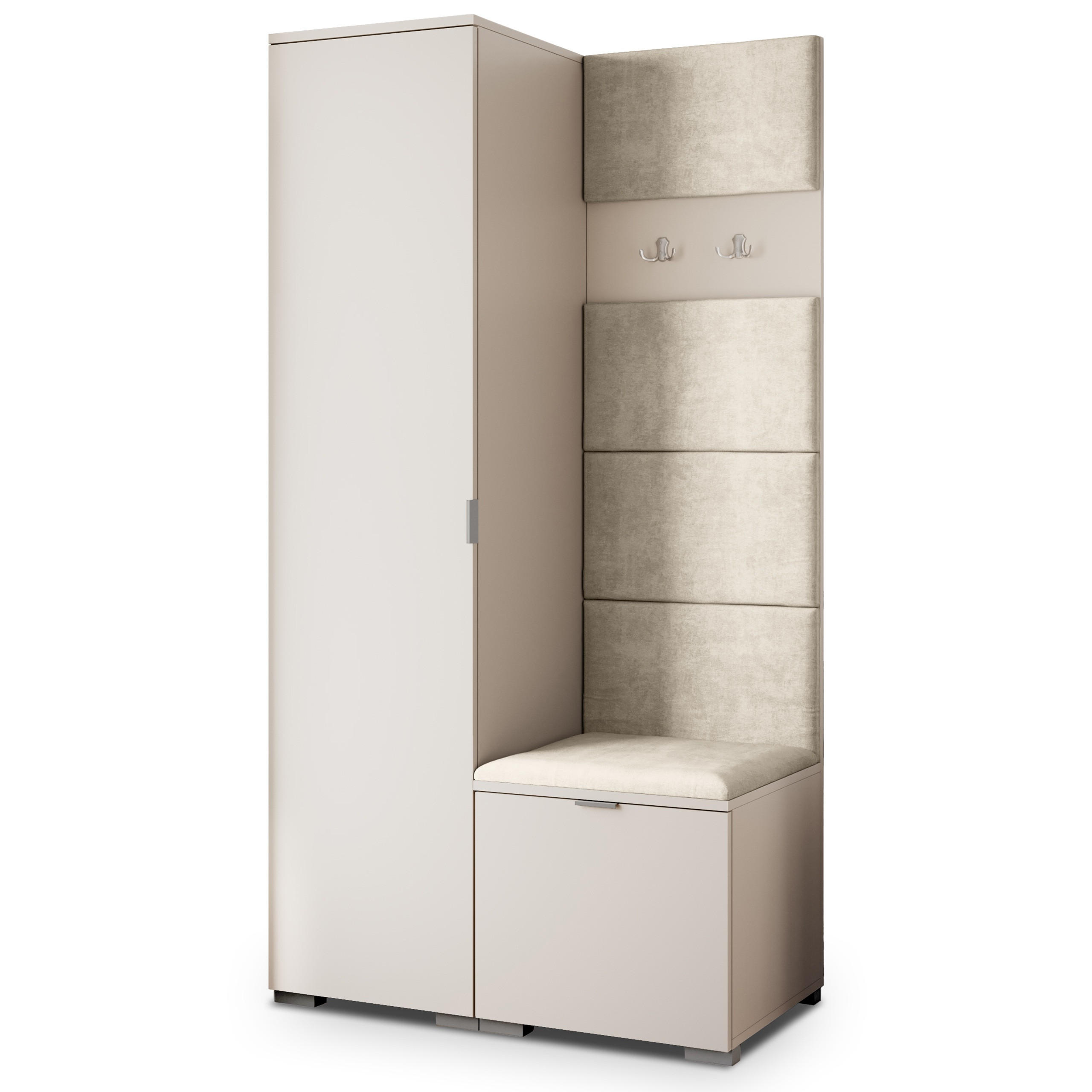 Masseno Garderobenschrank Kaschmir, Beige 95x181x51 cm