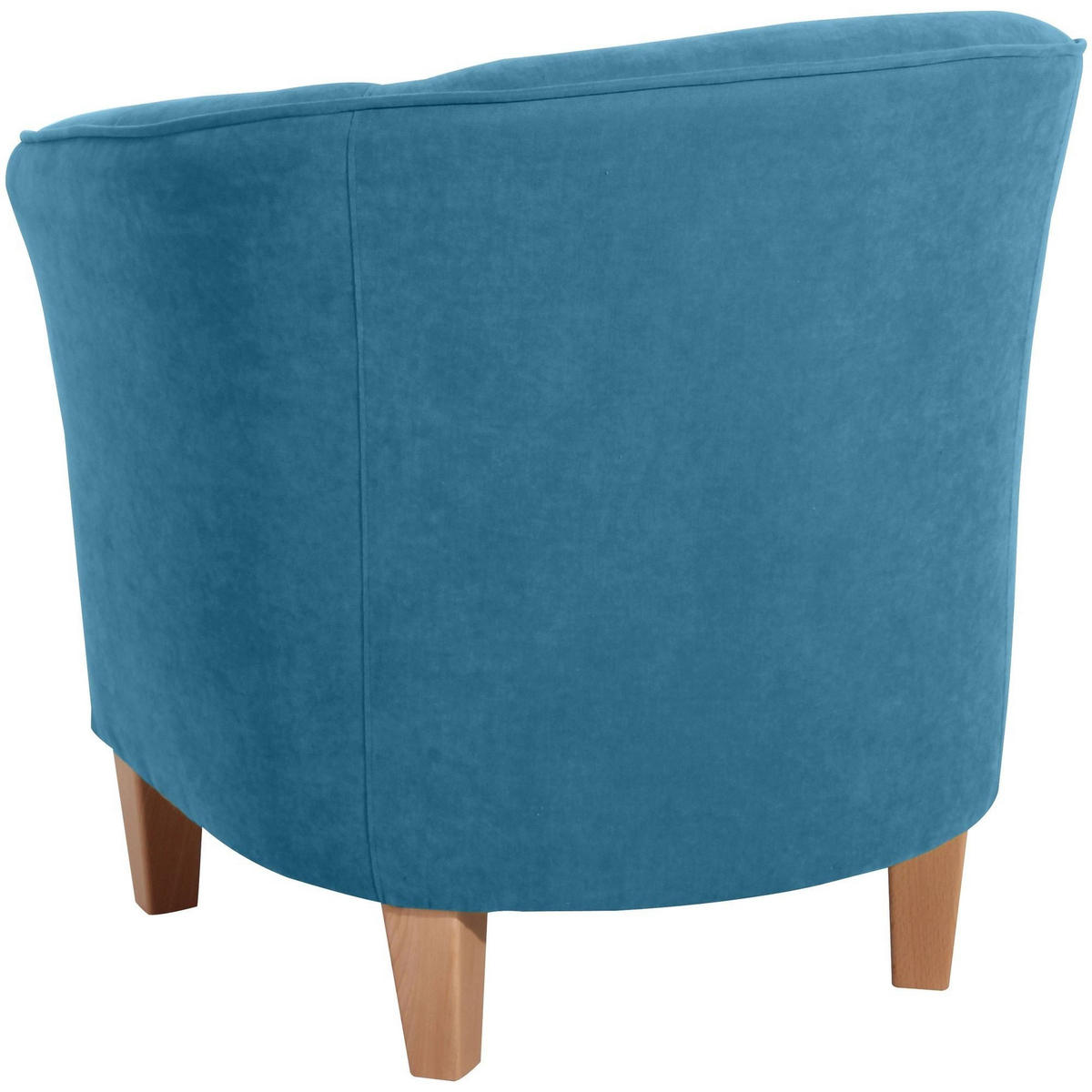 SESSEL Karine Bezug Veloursstoff Buche natur / petrol - Blau, Kunststoff (70/74/70cm) - 58aufmkessel