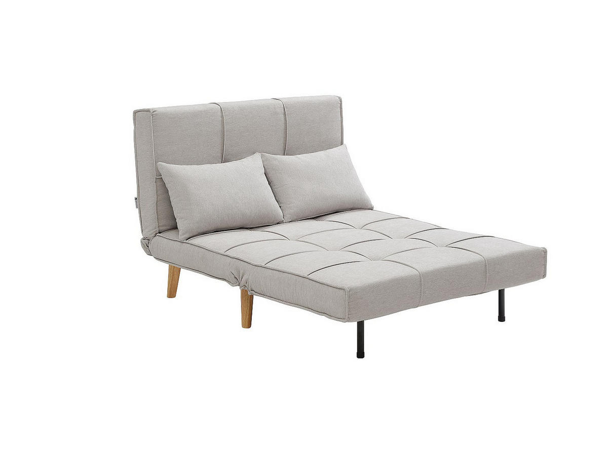 SCHLAFSESSEL - 1 Person - stoff - hellgrau Chila - Hellgrau, Holz/Textil (110/83/76cm) - Vente-Unique
